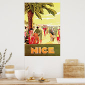Poster Nice par Lorenzi ~ Vintage voyage (Cuisine)