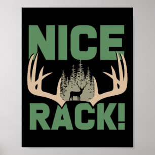 Poster Nice Rack Antlers Deer Drôle Chasse Humour