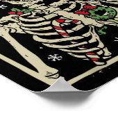Poster Nice Skeleton Santa Hat Noël (Coin)