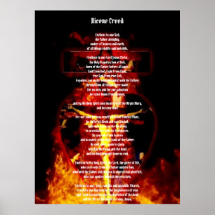 POSTER NICENE CREED CATHOLIC CRUCIFIXION SAINT TRINITY