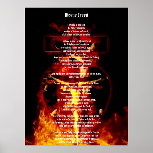 POSTER NICENE CREED CATHOLIC CRUCIFIXION SAINT TRINITY (Devant)