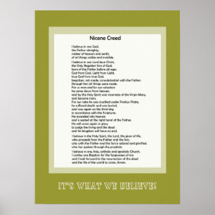 Poster Nicene Creed Christelijk Print
