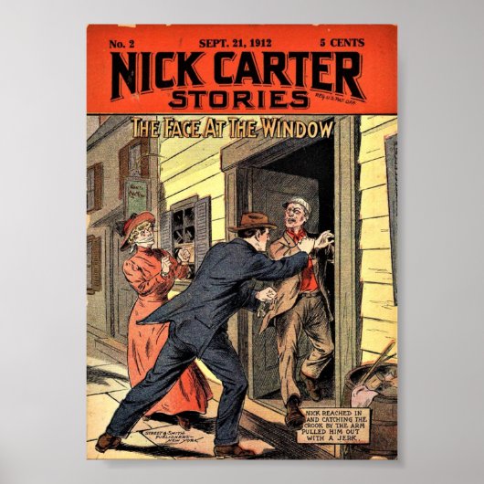 Poster Nick Carter Stories 002 - Le Visage À La Fenêtre (Devant)