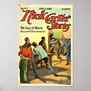 Poster Nick Carter Stories 121 - L'Appel À La Mort