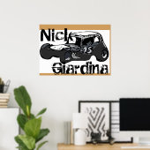 Poster Nick Giardina Coupe Stockcar Modified Racing Car (Bureau à domicile)