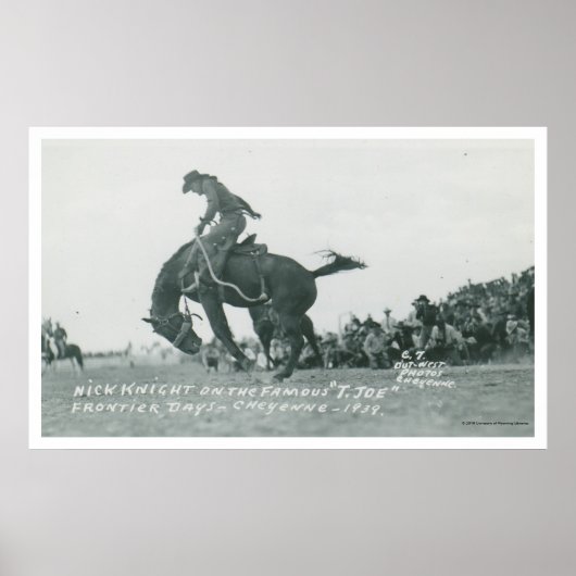 Poster Nick Knight équitation T. Joe à Cheyenne Frotier D (Devant)