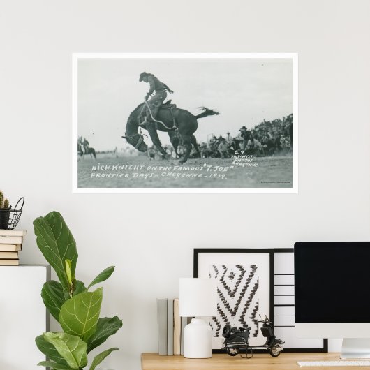 Poster Nick Knight équitation T. Joe à Cheyenne Frotier D (Bureau à domicile)