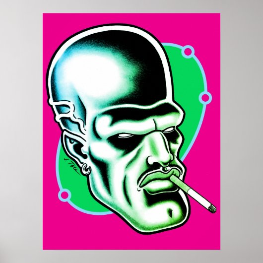 Poster Nick Nebulon™/Rose Chaud (Devant)