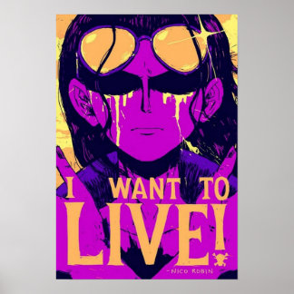 Poster Nico Robin Je Veux Vivre