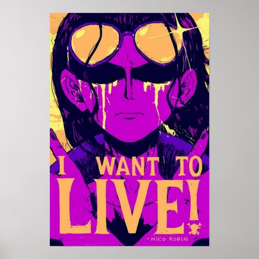 Poster Nico Robin Je Veux Vivre (Devant)