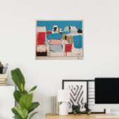 Poster nicolas de staël - Méditerranée 01 - marina de Nic (Bureau à domicile)