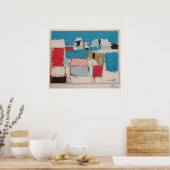 Poster nicolas de staël - Méditerranée 01 - marina de Nic (Cuisine)