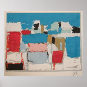 Poster nicolas de staël - Méditerranée 01 - marina de Nic