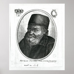 Poster Nicolas Flamel gravé par Balthazar Moncornet