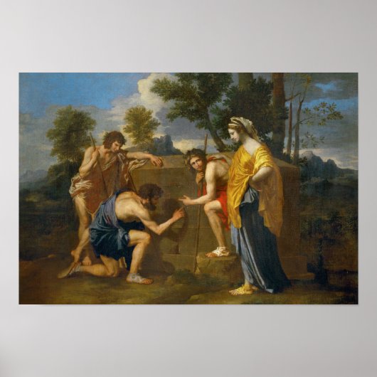 Poster Nicolas Poussin - Et in Arcadia ego (Devant)