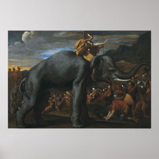 Poster Nicolas Poussin - Hannibal traversant les Alpes (Devant)