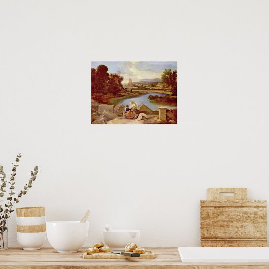 Poster Nicolas Poussin - Paysage avec St Matthew (Cuisine)