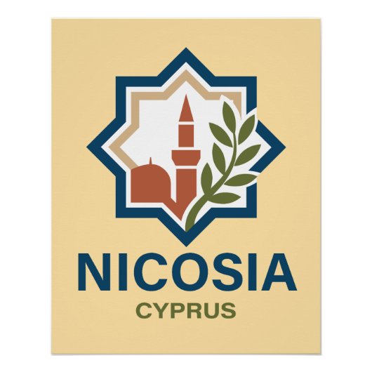 Poster Nicosie Chypre Méditerranée (Devant)