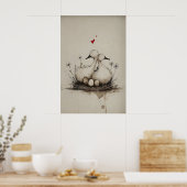 Poster Nid d'amour – Canards de printemps, Art imprimable (Cuisine)