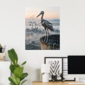 Poster Nid de cigogne industriel (Bureau à domicile)