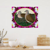 Poster Nid de colombe et fleurs (Cuisine)