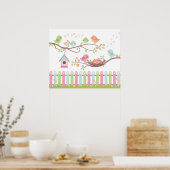 Poster Nid de Cute Birds (Cuisine)