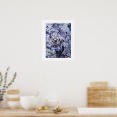 Poster NID D'OISEAU, blanc bleu (Cuisine)