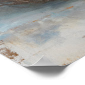 Poster Nid d'oiseau rustique - Bleu (Coin)