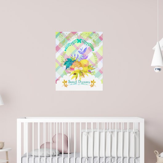 Poster Nid d'oiseaux de rêves doux. (Pépinière 2)
