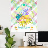 Poster Nid d'oiseaux de rêves doux. (Bureau à domicile)