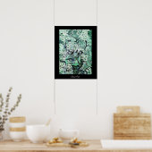 Poster NID OISEAU, blanc vert noir (Cuisine)