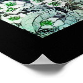 Poster NID OISEAU, blanc vert noir (Coin)