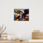 Poster Nidification de famille d'aigle au sommet d'une fa (Cuisine)