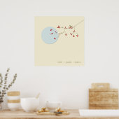 Poster Nidification Oiseaux Et Famille Simple Nourriture (Cuisine)