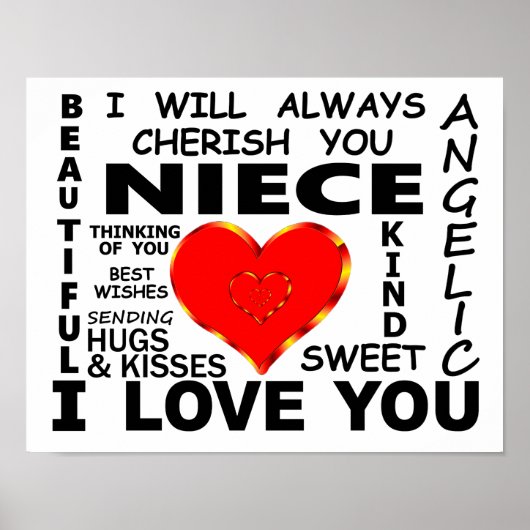 Poster Nièce Je T'Aime (Devant)