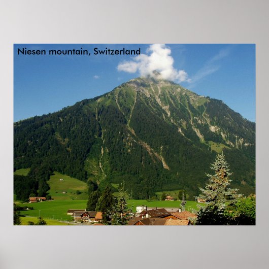 Poster Niesen mountain, Switzerland (Devant)