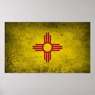Poster Nieuwe Mexicaanse vlag