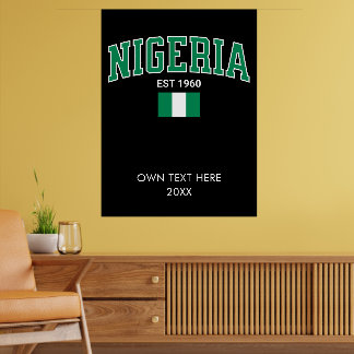 Poster Nigeria Est. 1960 — Patrimoine de fierté personnal