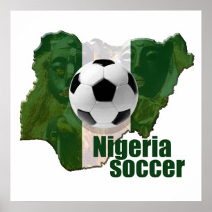 Poster Nigeria football culture Carte des cadeaux du Nige