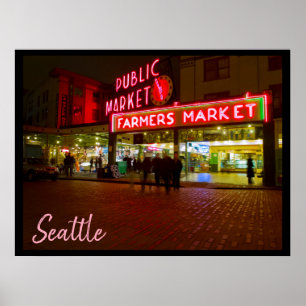 Poster Night at the Seattle Public Market