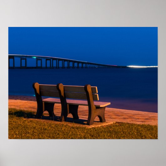 Poster Night Bench Invite to Sit (Devant)