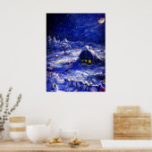 Poster Night. Croissant Lune. Hiver. Russie (Cuisine)