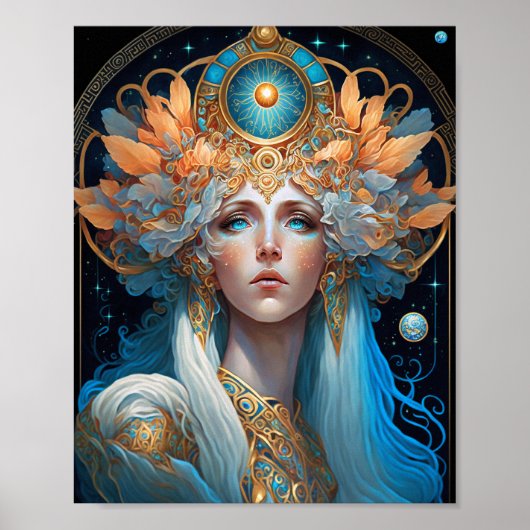 Poster Night Goddess Queen Imaginaire Art (Devant)