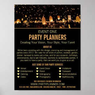 Poster Night Lights, Fête Organisateur d'événements Publi