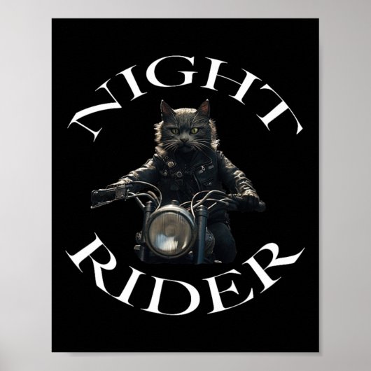 Poster Night Rider Mauvais Chat (Devant)