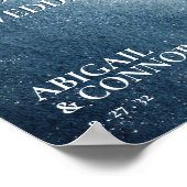 Poster Night Sky Stars Marine Bleu Blanc Welcome Mousse B (Coin)