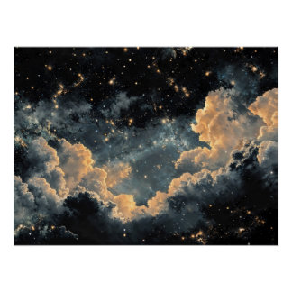 Poster Night sky with stars