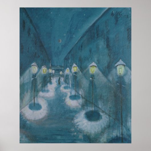 Poster Night Street (Street By Night) (1922) Walter Grama (Devant)