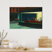 Poster Nighthawks par Edward Hopper (Cuisine)