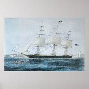 Poster Nightingale du Clipper américain à New York